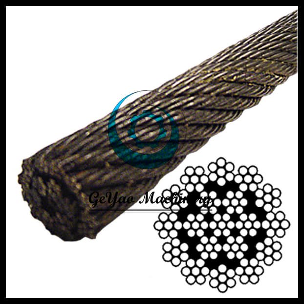Bright Wire Rope EIPS IWRC 19x7_Rotation Resistant__Linear foot_